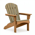 Poltrona da giardino Adirondack 82 x 90 x 98 cm in legno marrone e grigio con schienale inclinato