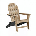 Poltrona da giardino 80 x 90 x 100 cm in legno marrone chiaro con struttura nera - stile Adirondack