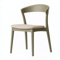 Sedia da pranzo 50 x 54 x 78 cm in legno verde oliva con seduta imbottita in tessuto stile moderno