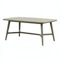 Tavolo da giardino 160 x 90 x 75 cm in resina verde - design moderno con piano listellato