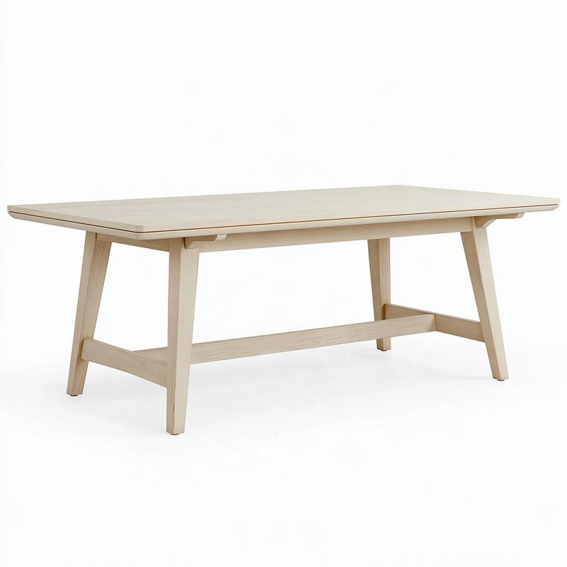 Tavolo da pranzo 180 x 90 x 75 cm in legno beige stile scandinavo